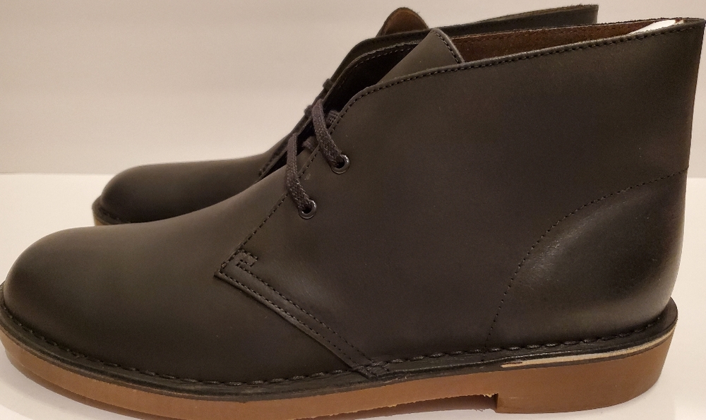 NIB Clarks Bushacre 2 Black Leather